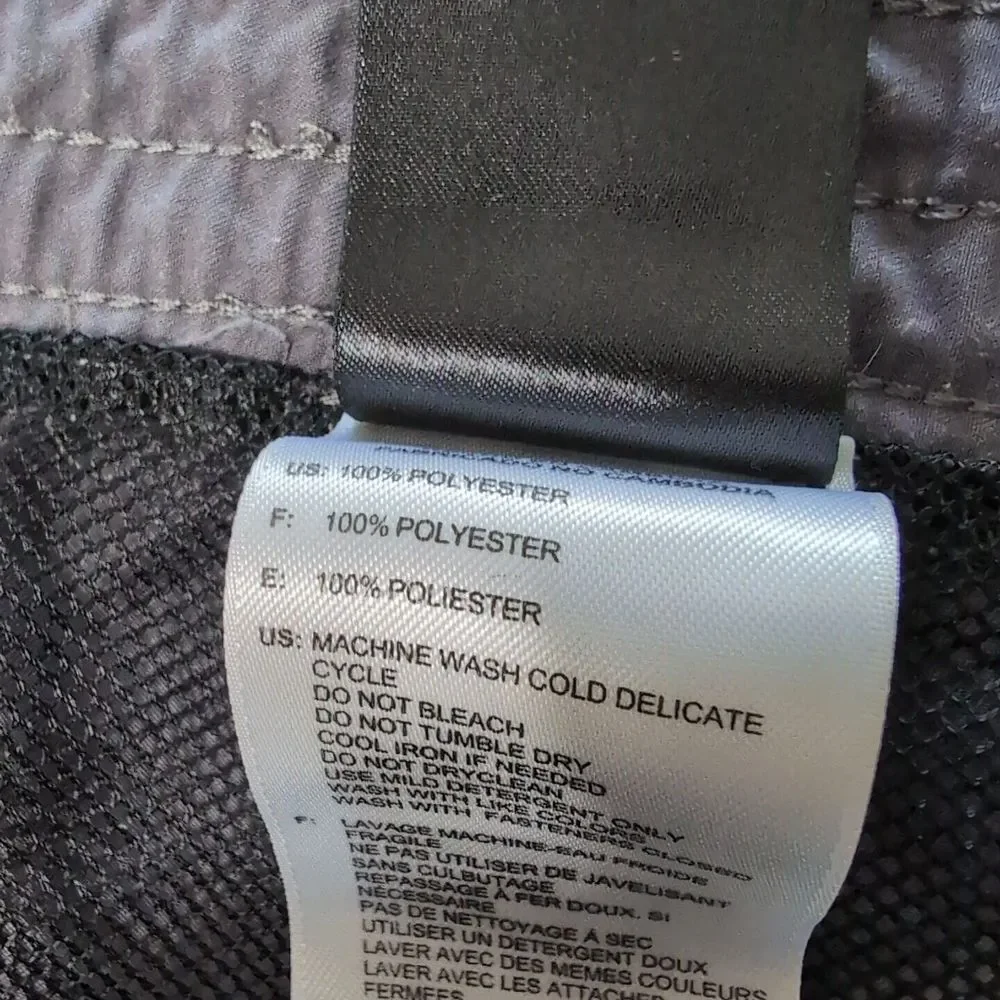 Adidas Swim Shorts Gray Yellow Lines Pockets Cargo‎ Pocket Drawstring 38x7